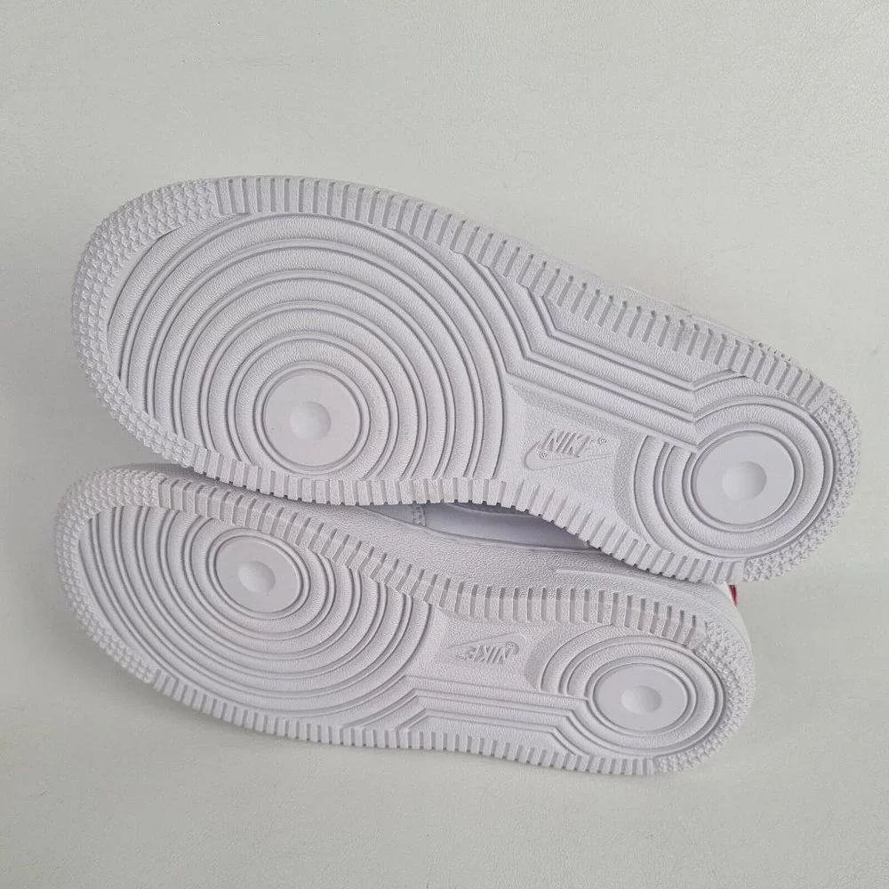 NIKE AIR FORCE 1 LV8 1 DBL White Sneakers Boys Shoes - Picture 8 of 11